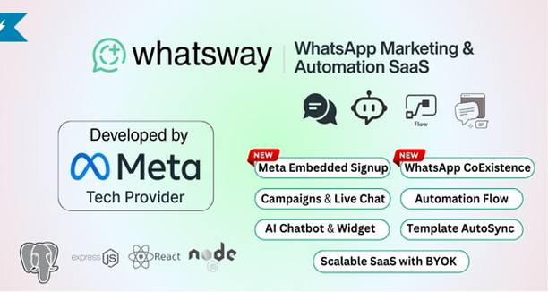 Whatsway | WhatsApp Marketing & Automation SaaS Platform with Bots, Chats, Bulk Sender & AI v3.0