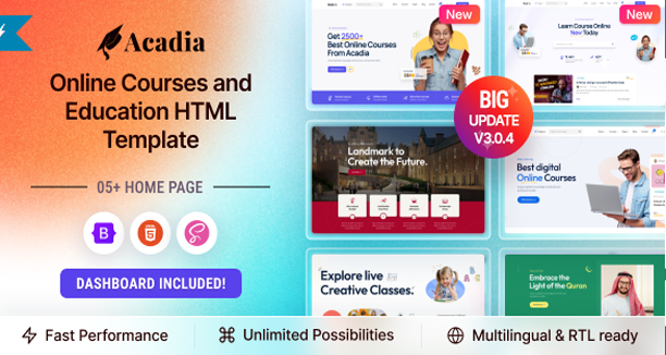 Education WordPress Theme For University & Online Course - Acadia v3.0.5