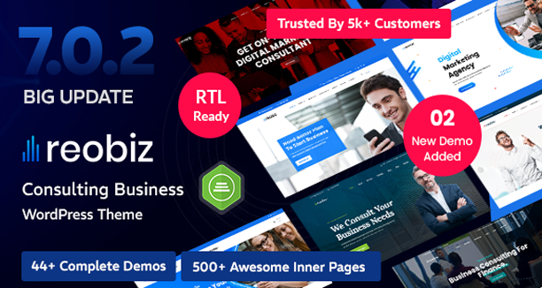 Reobiz - Consulting Business WordPress Theme v7.0.2